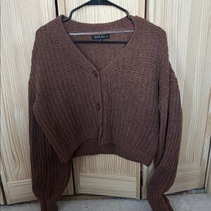 Love Ellie Women's Brown Knit Cardigan